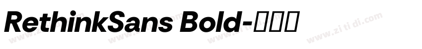 RethinkSans Bold字体转换